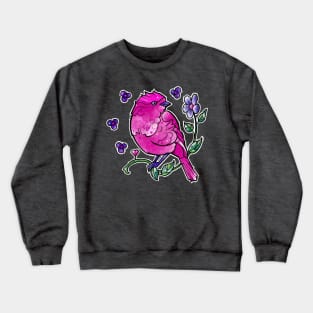 fuchsia pink bird Crewneck Sweatshirt